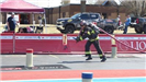 Red Team Firefighter Pulls the Hose